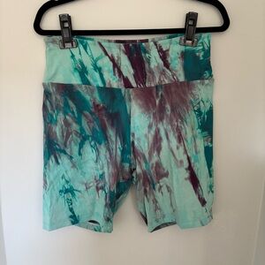 Booty by Brabants Plus Teal Tie Dye Bike Short